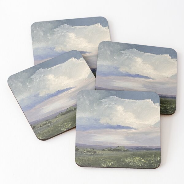 Item preview, Large Cloud Oil Painting Over Yellow Wildflowers, Fine Art designed and sold by GalleryDigitals.