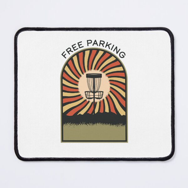 Item preview, Free Parking | Disc Golf Vintage Retro Arch Mountains designed and sold by KlehmInTime.