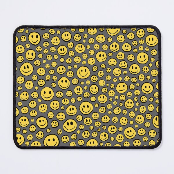 Item preview, Yellow Smiley Faces on Gray designed and sold by Sparkle-Moth.