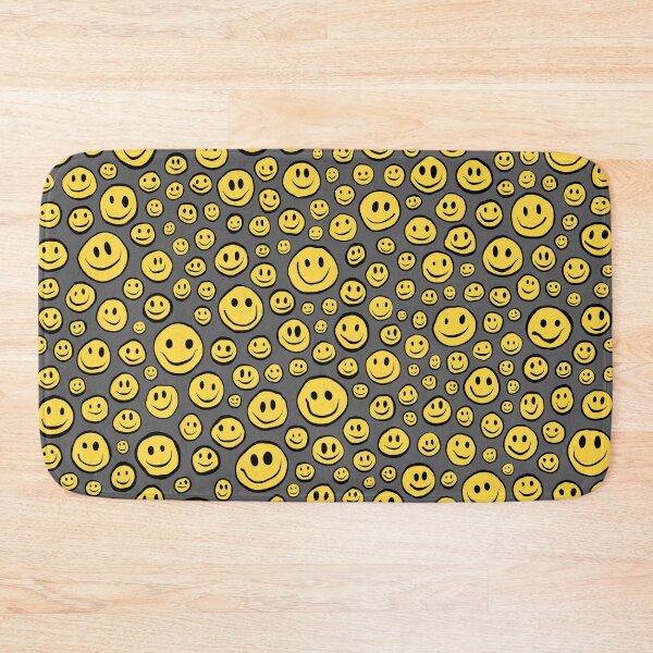 Item preview, Yellow Smiley Faces on Gray designed and sold by Sparkle-Moth.
