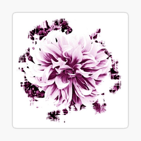 Item preview, Dahlia Pink-White color flower abstract design by iritof designed and sold by iritof.