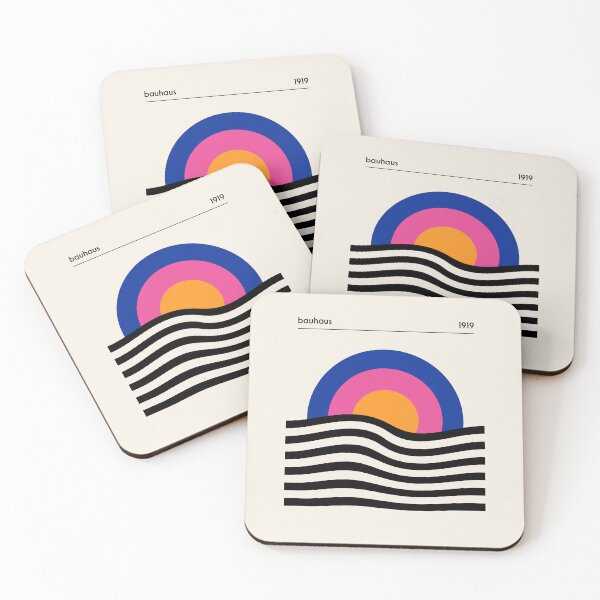 Item preview, Bauhaus Circle Lines Warped Orange Pink Purple designed and sold by ahumbleconcept.