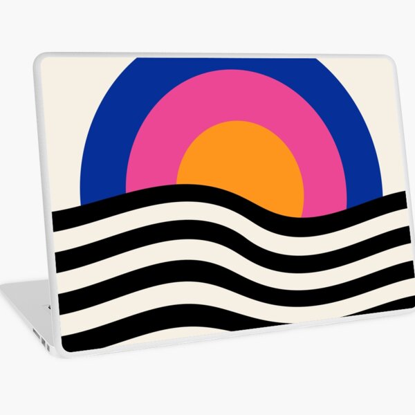 Item preview, Bauhaus Circle Lines Warped Orange Pink Purple designed and sold by ahumbleconcept.