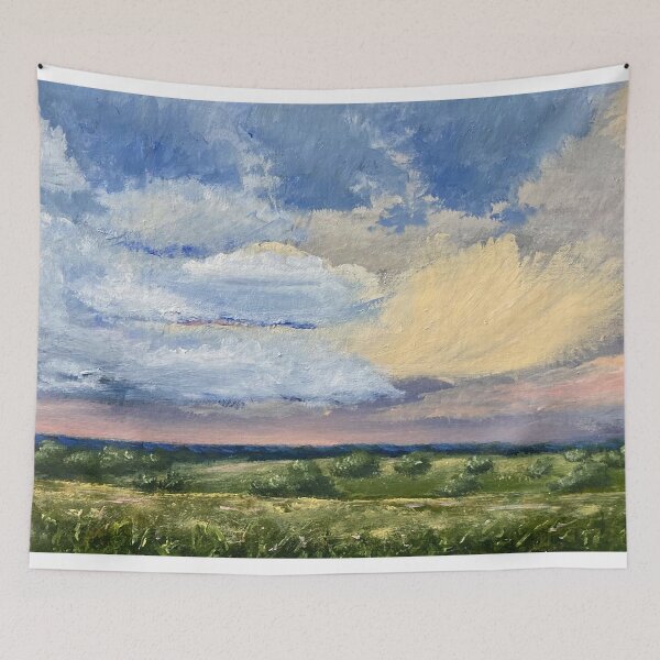 Item preview, Yellow Landscape Colorful Clouds, Oil Painting designed and sold by GalleryDigitals.