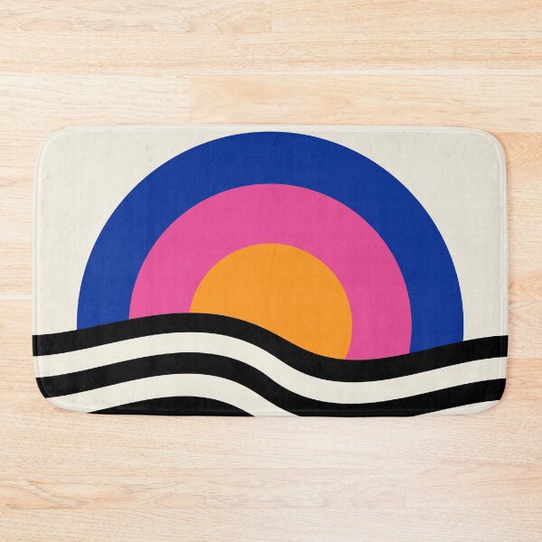 Item preview, Bauhaus Circle Lines Warped Orange Pink Purple designed and sold by ahumbleconcept.