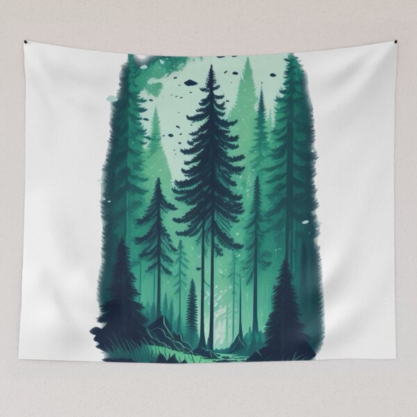 Item preview, Camping in a Pine Forest designed and sold by laurasgallery.