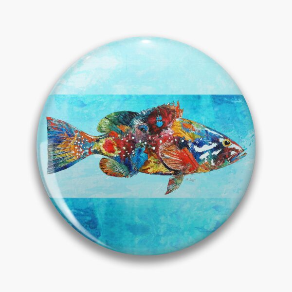 Item preview, Colorful Fish Art Fishy Beach Fun 2 designed and sold by Sharon Cummings Art.