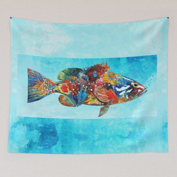 Item preview, Colorful Fish Art Fishy Beach Fun 2 designed and sold by Sharon Cummings Art.