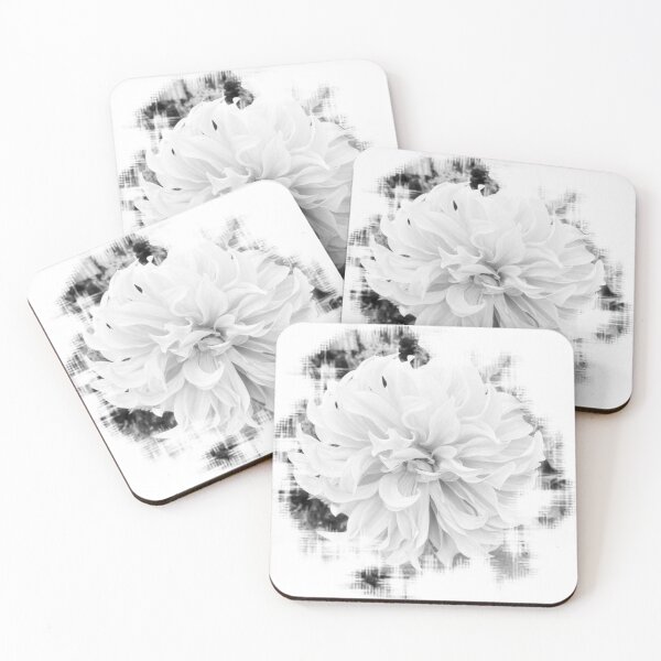 Item preview, White color Dahlia flower abstract design by iritof designed and sold by iritof.
