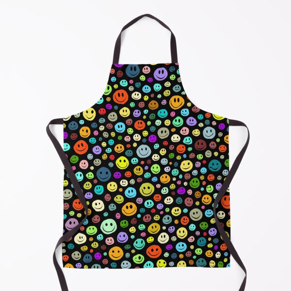 Item preview, Multi-colored Smiley Faces on Black designed and sold by Sparkle-Moth.