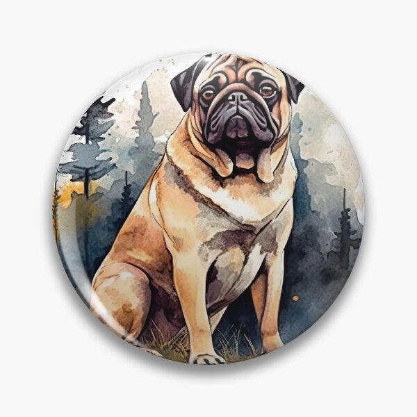 Item preview, artistic Pug Portrait by PugLove masterpiece - Captivating  Painting for Dog Owners designed and sold by DooodleGod.