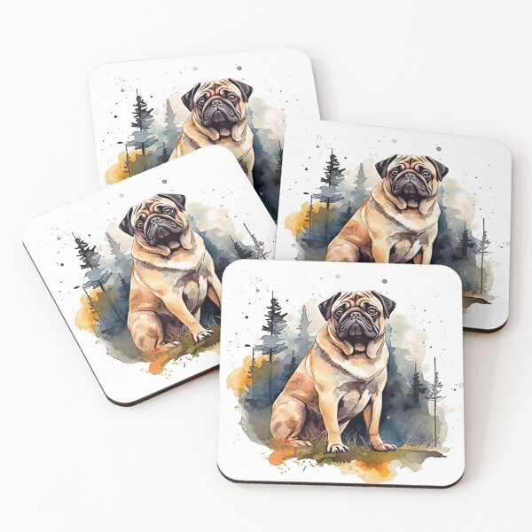 Item preview, artistic Pug Portrait by PugLove masterpiece - Captivating  Painting for Dog Owners designed and sold by DooodleGod.