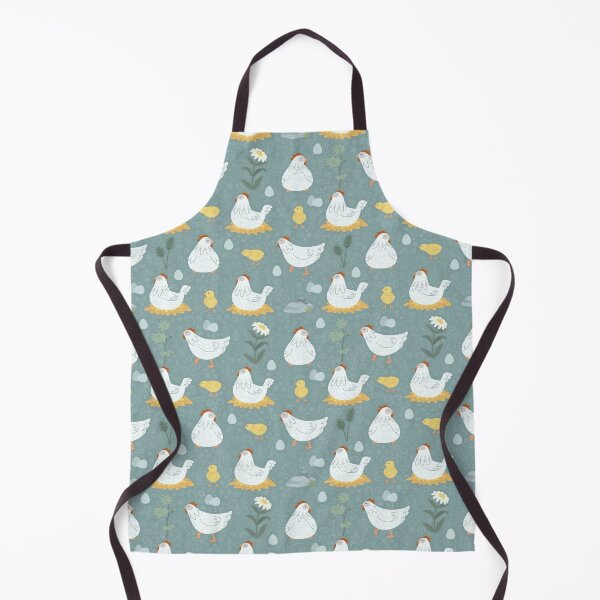Item preview, Chickens and Chicks Pattern on Teal designed and sold by PaperRain.