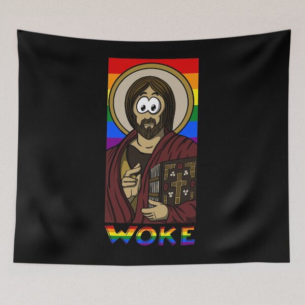 Item preview, Woke Jesus - Rainbow designed and sold by FighterGuy.