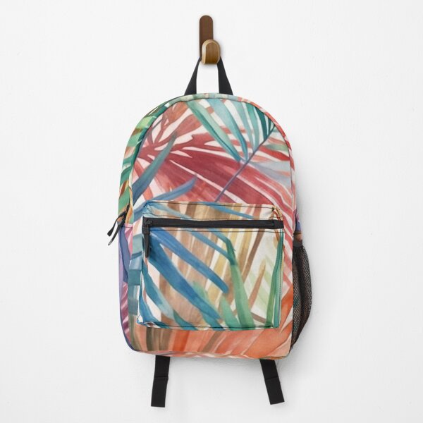 Item preview, Colorful watercolor palm tree leaves pattern designed and sold by DaisyMarroquin.