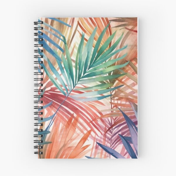 Aperçu de l'œuvre Motif de feuilles de palmier aquarelle coloré créée et vendue par DaisyMarroquin.