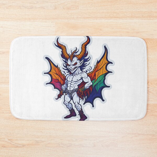 Item preview, pride month demon designed and sold by craftypixels.