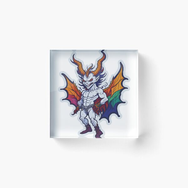 Item preview, pride month demon designed and sold by craftypixels.