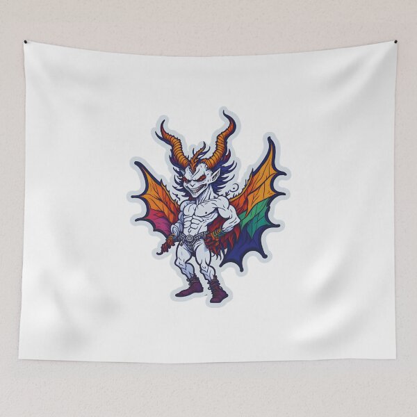 Item preview, pride month demon designed and sold by craftypixels.
