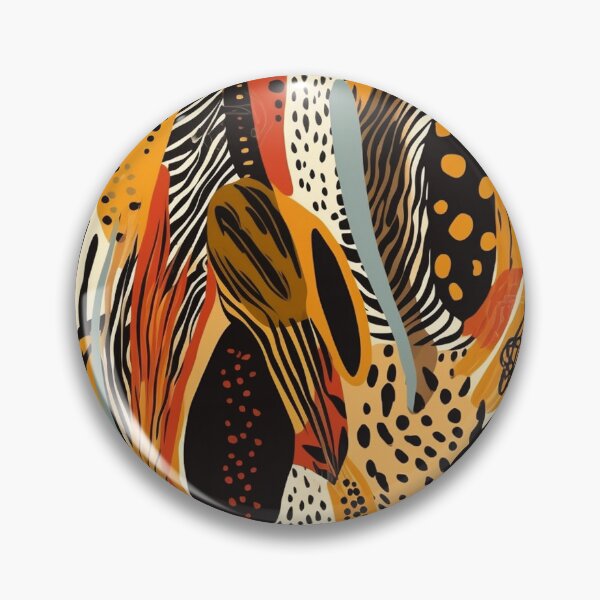Artikelvorschau, Boho orange-braunes Muster mit mehreren Tiermotiven entworfen und verkauft von DaisyMarroquin.
