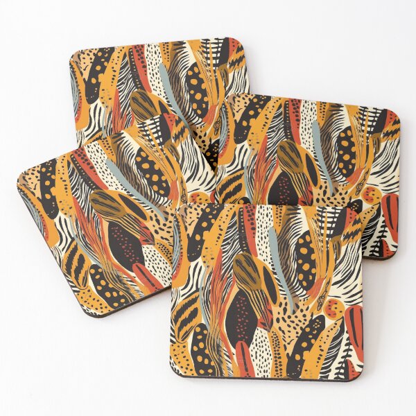 Item preview, Boho orange-brown multi animal print pattern designed and sold by DaisyMarroquin.