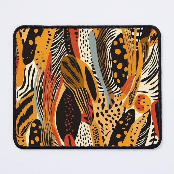 Item preview, Boho orange-brown multi animal print pattern designed and sold by DaisyMarroquin.