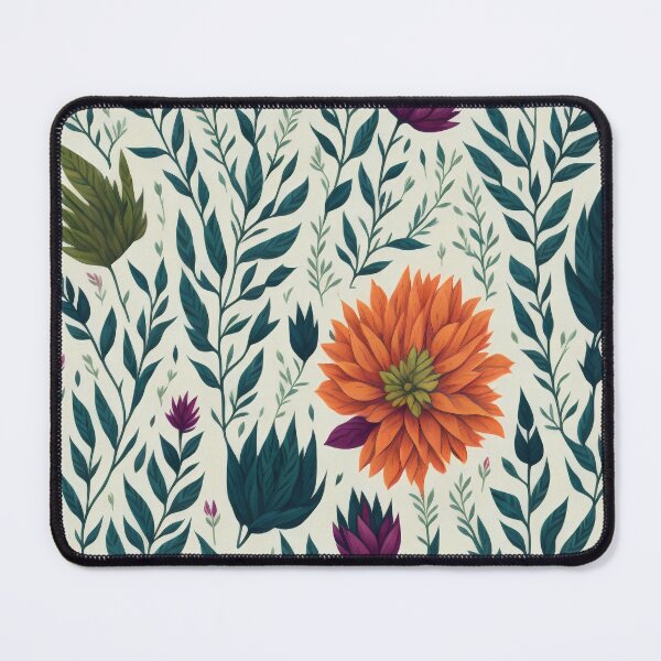 Item preview, orange and purple flowers on a light background pattern designed and sold by jkrphoto.