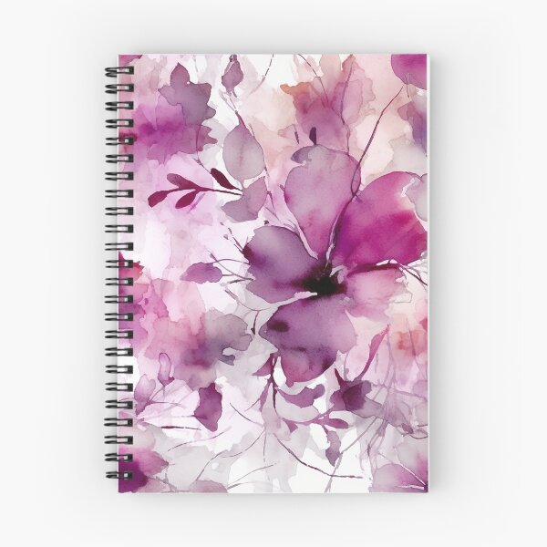 Aperçu de l'œuvre Modèle aquarelle fleur abstraite pourpre créée et vendue par DaisyMarroquin.