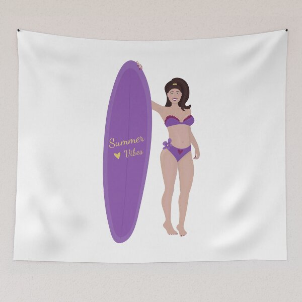Item preview, Brunette woman with a sailboard designed and sold by OM-lova.