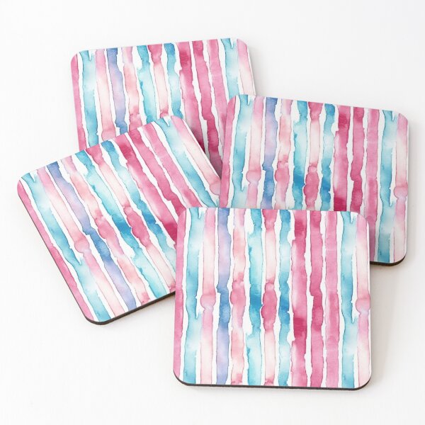 Item preview, Abstrac Stripes soft colors watercolor pattern designed and sold by DaisyMarroquin.