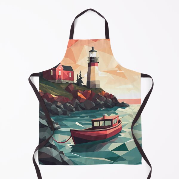 Item preview, East Coast Fishing Scene with Lighthouse designed and sold by SWReflections.