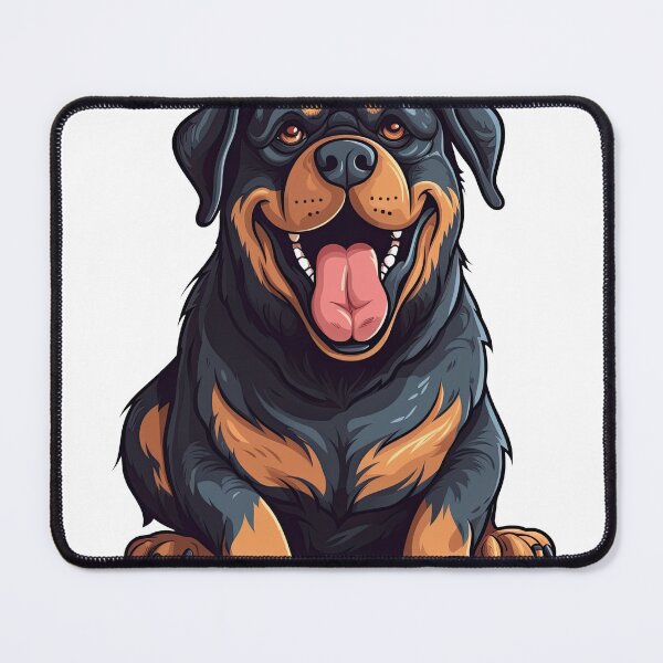 Item preview, Laughing with Funny Rottweiler masterpiece Pet Lover artwork by Doggie designed and sold by DooodleGod.