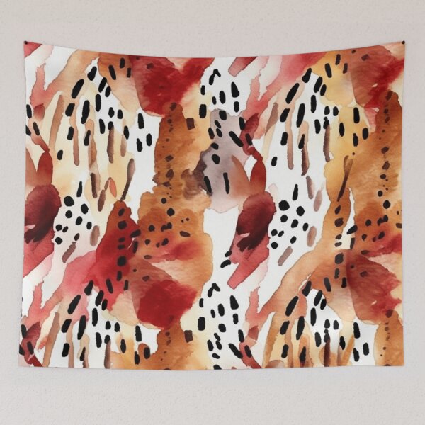 Item preview, Redish brown abstract boho animal print pattern designed and sold by DaisyMarroquin.