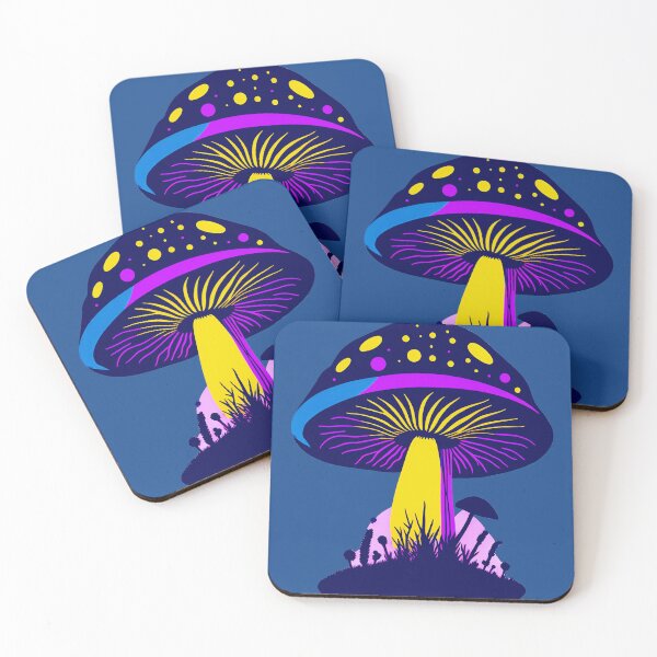 Item preview, Retro colorful trippy mushroom designed and sold by ZenStickConcept.