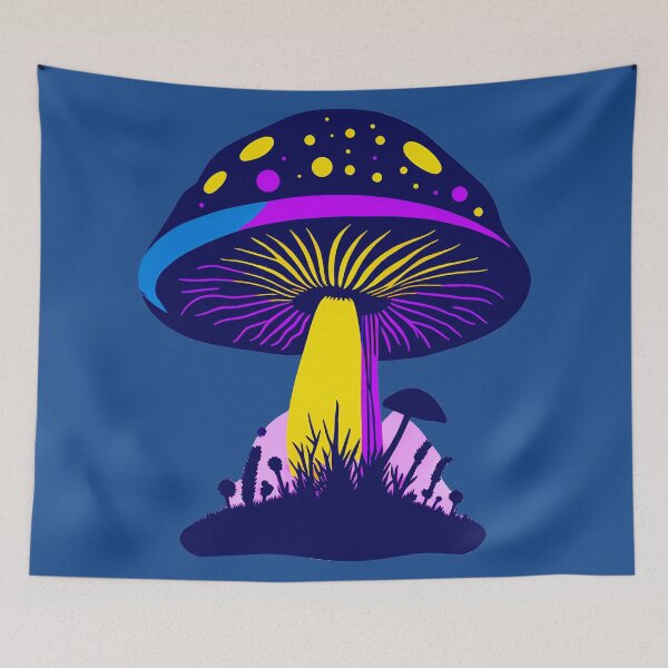 Item preview, Retro colorful trippy mushroom designed and sold by ZenStickConcept.