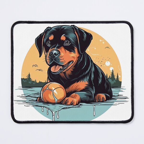 Item preview, bold artwork for Rottie lovers - Rottie Love artworks designed and sold by DooodleGod.