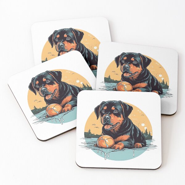 Item preview, bold artwork for Rottie lovers - Rottie Love artworks designed and sold by DooodleGod.