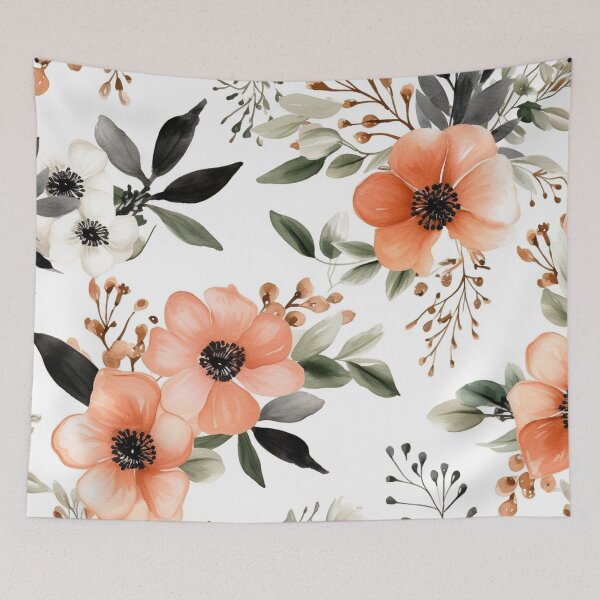 Artikelvorschau, Liebe für Pfirsich, florales Aquarellmuster entworfen und verkauft von DaisyMarroquin.