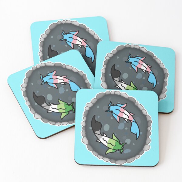 Item preview, Aro and Trans Pride Flag Koi Pond designed and sold by CastleOfDragons.