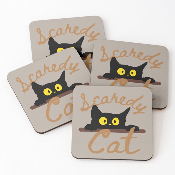 Item preview, Scaredy Cat Peeking Out with Wide Yellow Eyes designed and sold by deni7033.