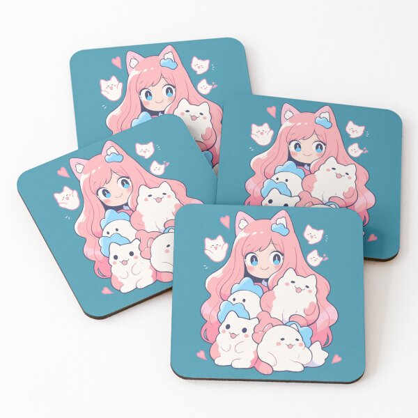 Item preview, Linda niña Kitsune con Squishies designed and sold by ScarletClover.