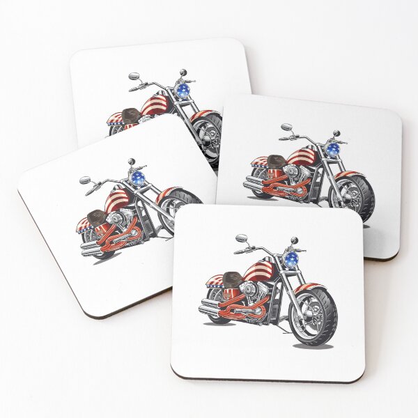 Item preview, Motorcycle and American Flag  designed and sold by ArtbyAiGallery.