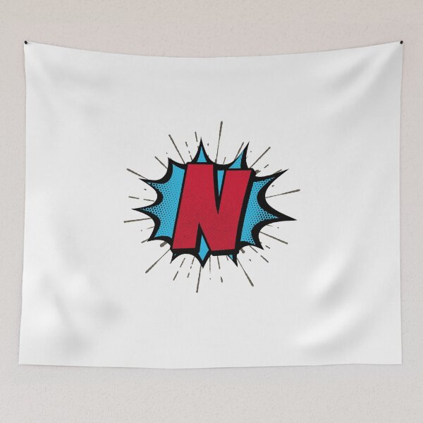 Item preview, Monogram N Cartoon Explosion Effect   designed and sold by simplymonogram.