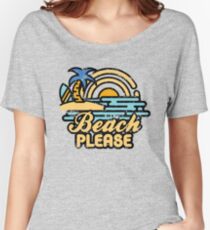 Camiseta ancha para mujer Playa por favor