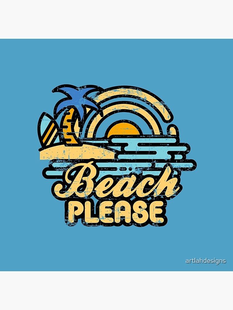 "Beach Please" Throw Pillow for Sale by artlahdesigns Redbubble