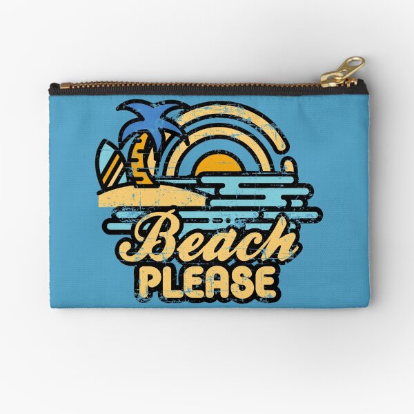 Beach Please Zipper Pouch