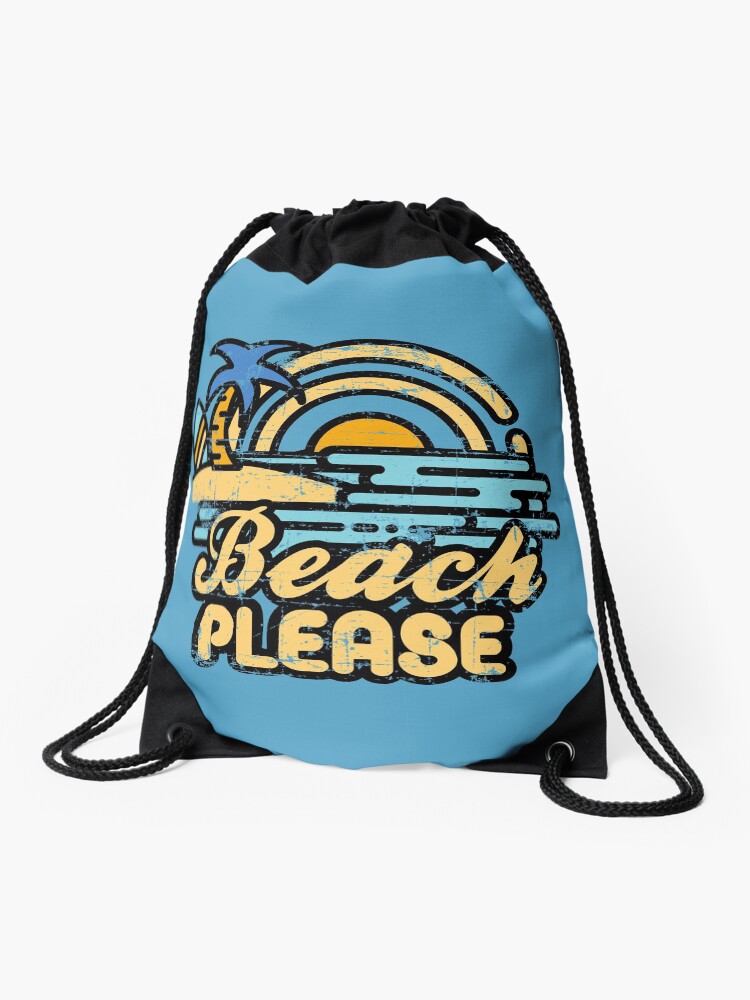 drawstring beach bag