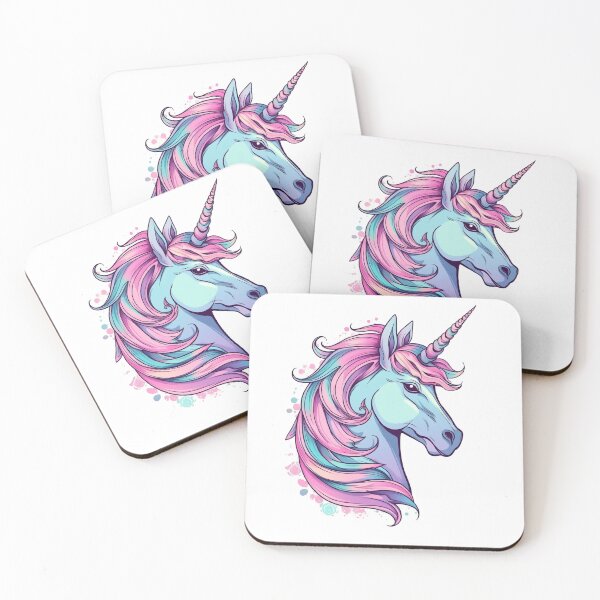 Item preview, Pink Unicorn pastel blue Fairytale TheLastUnicorn designed and sold by LoLovi.