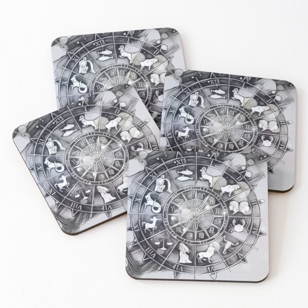 Item preview, Astrological Clock in Silver Grey designed and sold by CCdesigners.