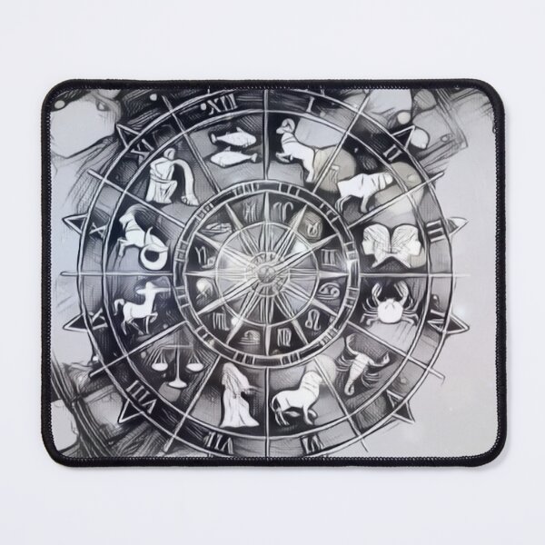 Item preview, Astrological Clock in Silver Grey designed and sold by CCdesigners.